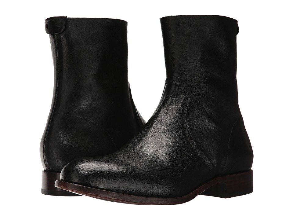 Frye Harrison Inside Zip (Black Buffalo Smooth Full Grain) Men