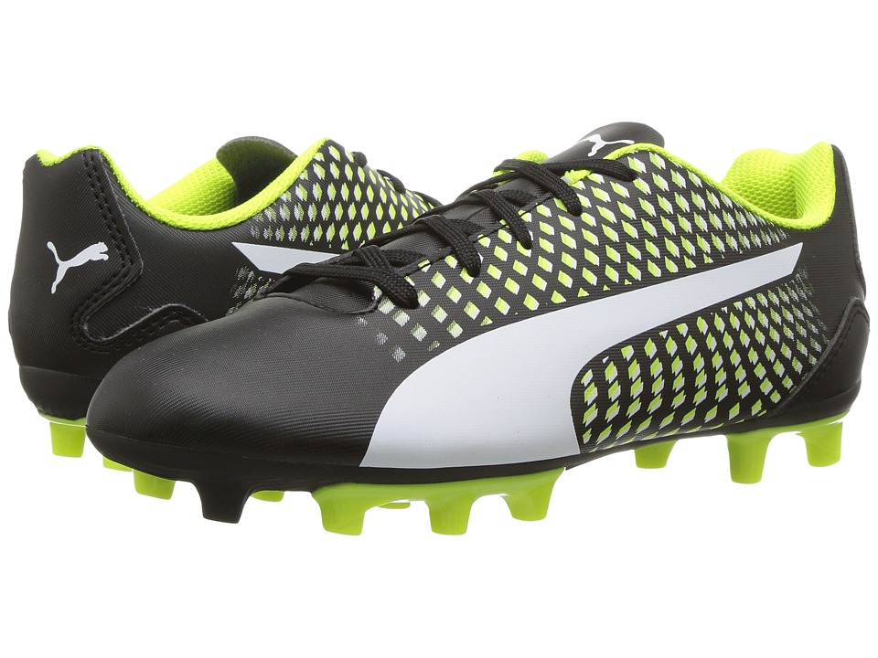 Puma Kids Adreno III FG (Little Kid/Big Kid) (Puma Black/Puma White/Safety Yellow) Kids Shoes