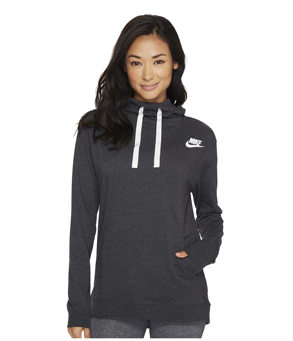 Nike Sportswear Gym Classic Pullover Hoodie (Black Heather/Sail) Women