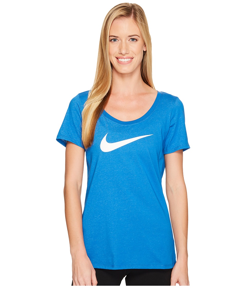 Nike Dry Tee (Blue Jay/Cirrus Blue/Heather/White) Women