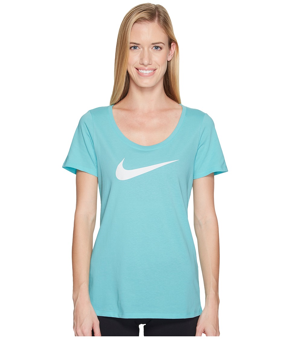 Nike Dry Tee (Light Aqua/White) Women