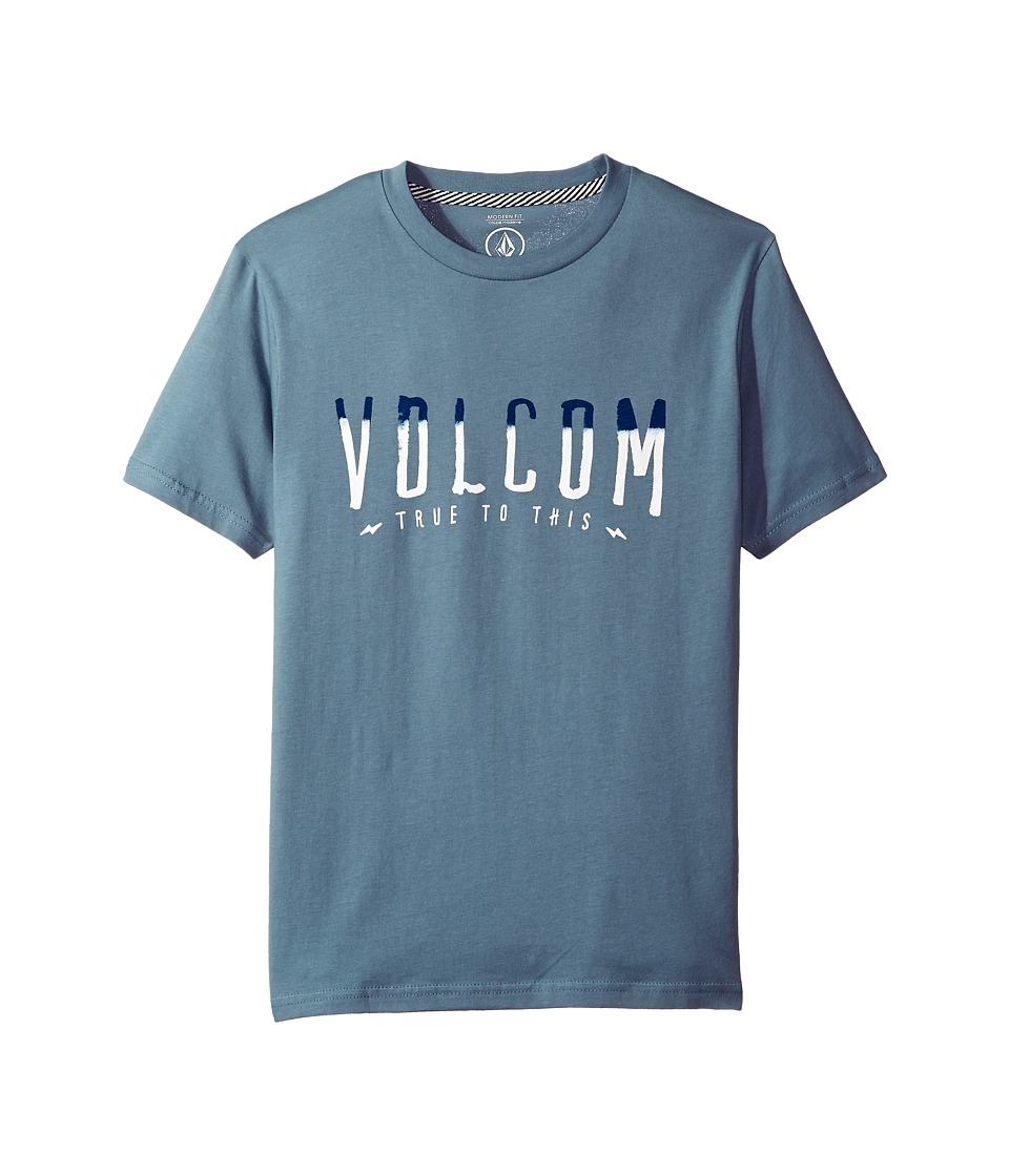 Volcom Kids T Mark Short Sleeve (Big Kids) (Ash Blue) Boy