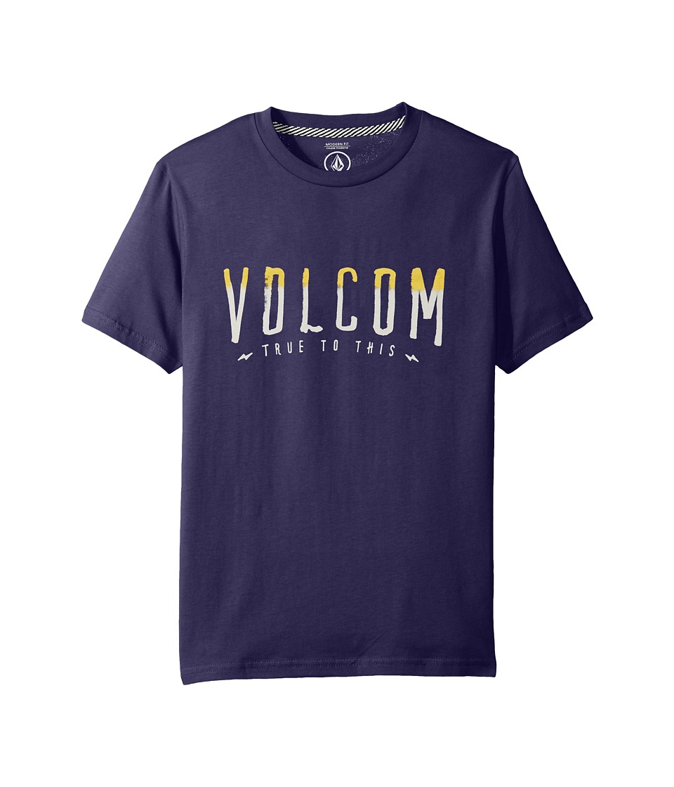 Volcom Kids T Mark Short Sleeve (Big Kids) (Blue Plum) Boy