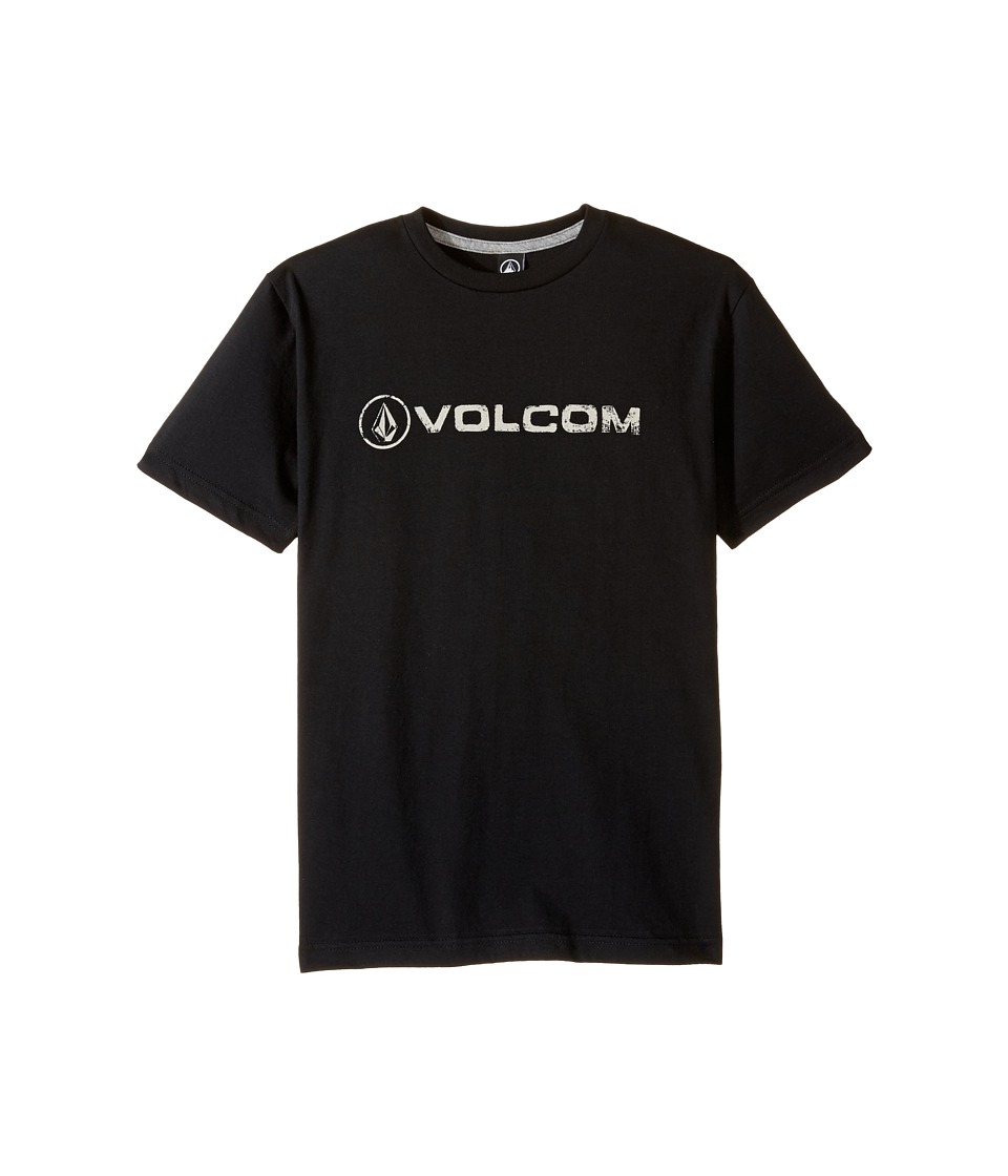 Volcom Kids Lino Euro Short Sleeve Tee (Big Kids) (Black) Boy