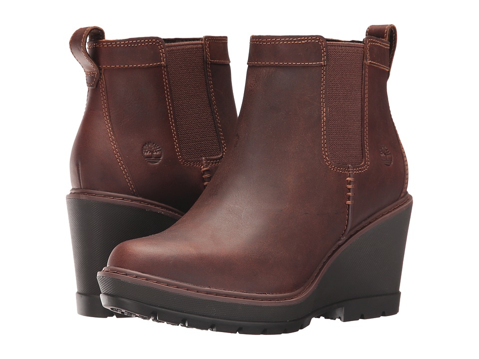 Timberland Kellis Double Gore Chelsea Boot (Medium Brown Full-Grain) Women