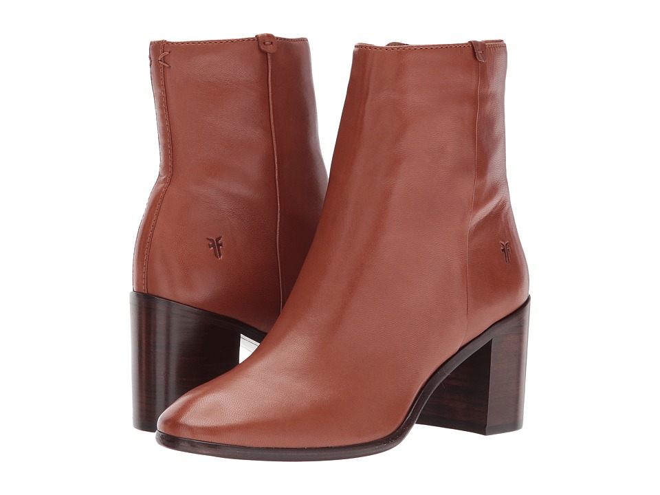 Frye Julia Bootie (Cognac Soft Nappa Lamb) Women