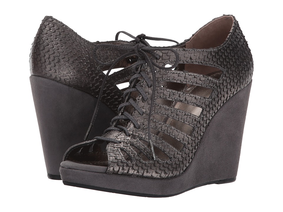 Johnston & Murphy Maddie (Pewter Snake Print Leather) Women