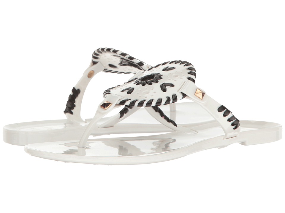 Jack Rogers Georgica Jelly (White/Black) Women