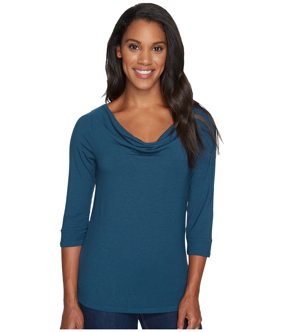Toad&Co Bel Canto 3/4 Drape Neck (Deep Teal) Women