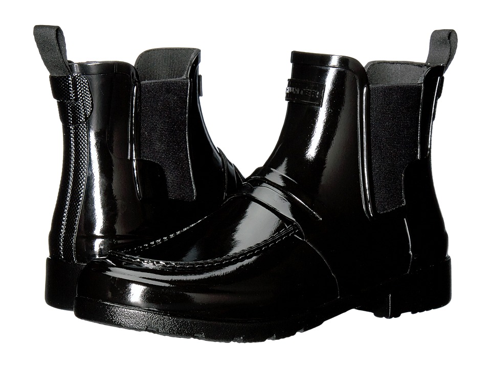Hunter Original Refined Penny Loafer Chelsea (Black) Women