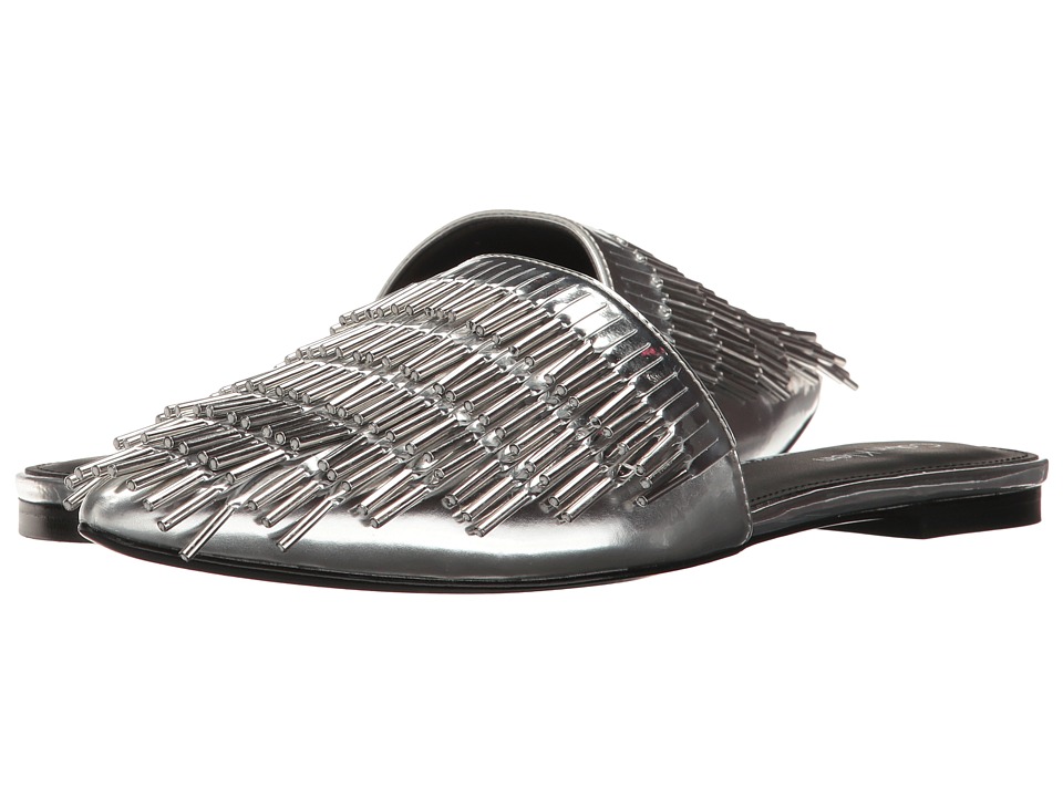 Calvin Klein Addie (Silver Metallic Box Leather) High Heels