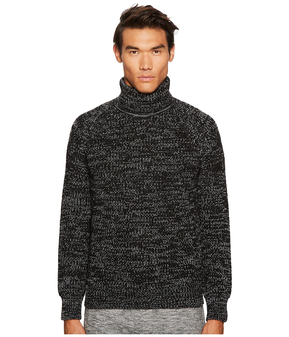 BELSTAFF Barnsted Wool Mouline Funnel Neck Sweater (Black/Winter White) Men