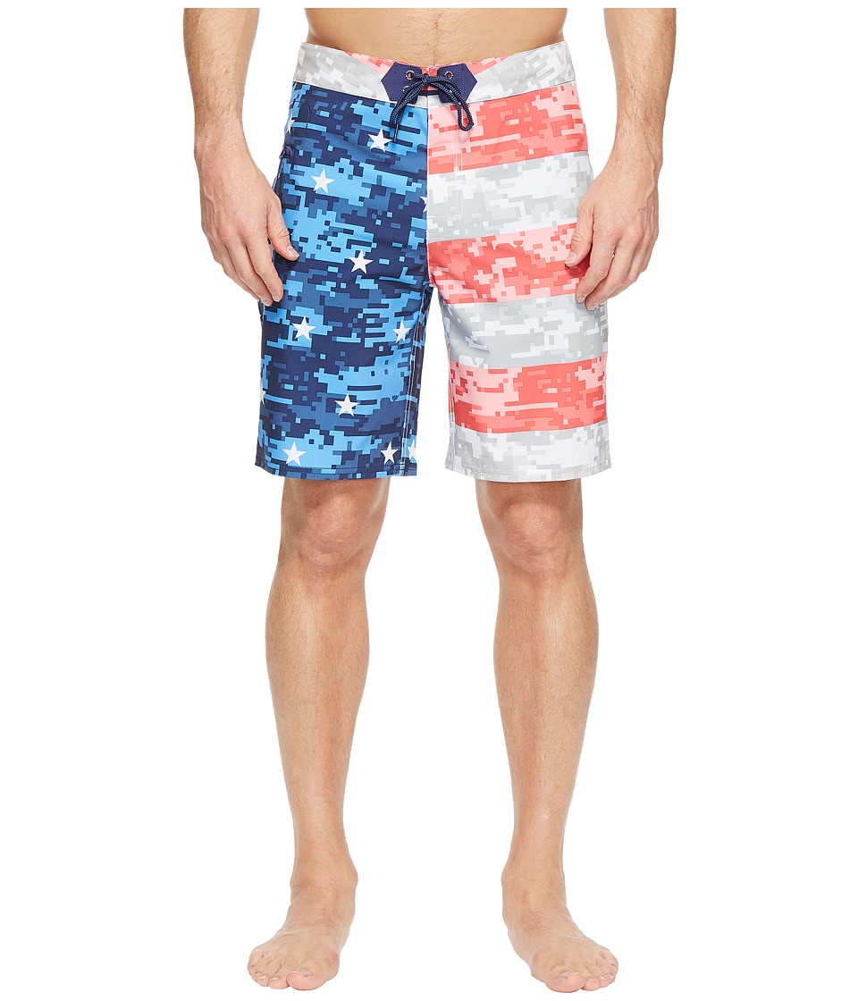Vineyard Vines Stars and Bars Boardshorts (White Cap) Men