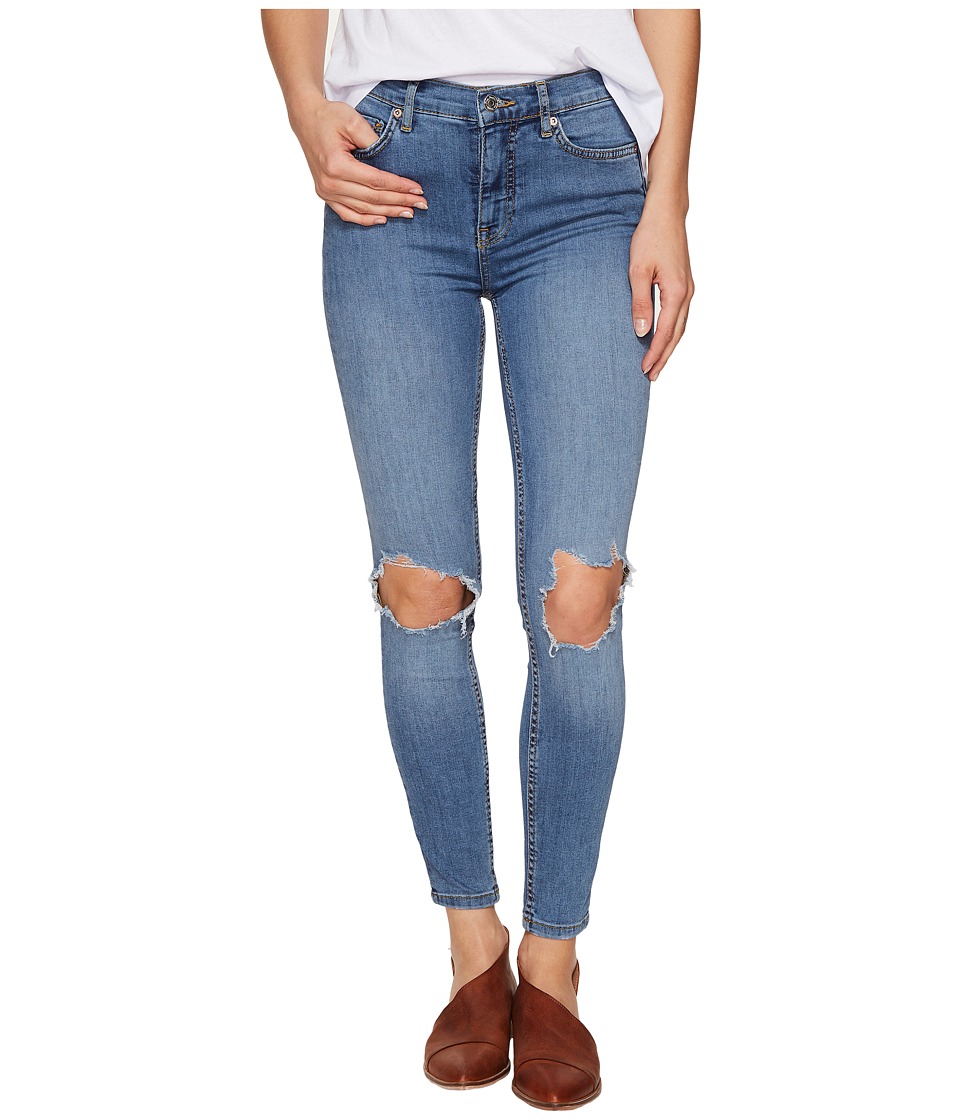 Free People High-Rise Busted Skinny in Light Denim (Light Denim) Women