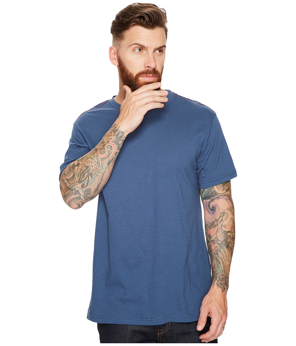 RVCA Vintage Wash Label Tee (Dark Denim) Men