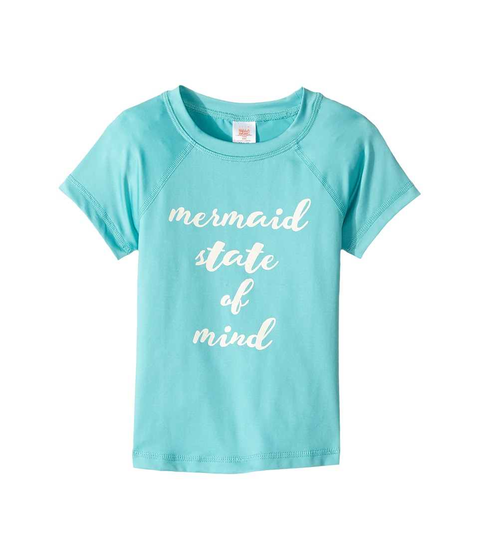 Billabong Kids Sol Searcher Short Sleeve Rashguard (Little Kids/Big Kids) (Tiki Turquoise) Girl