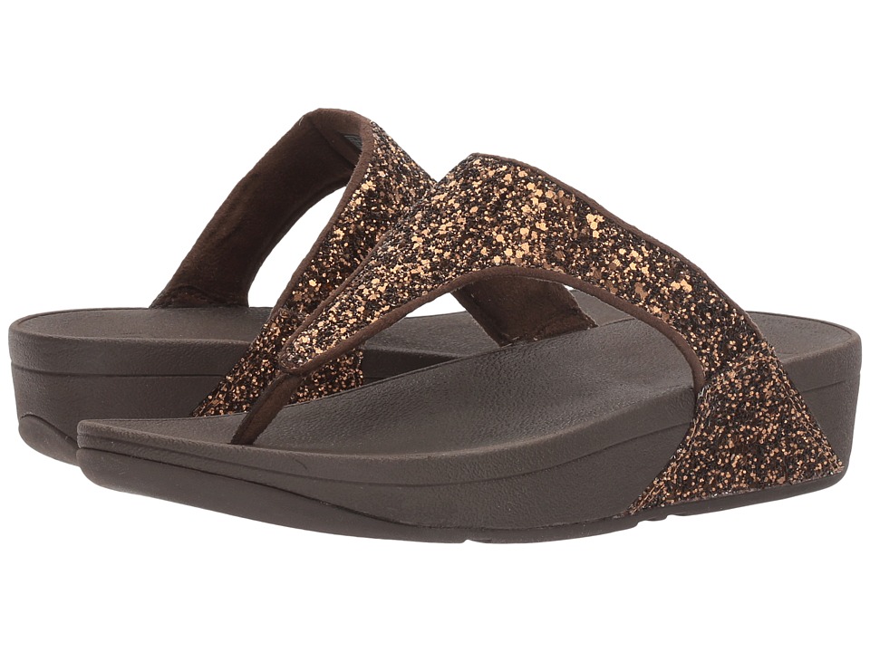 FitFlop Glitterball Toe Post (Bronze) Women