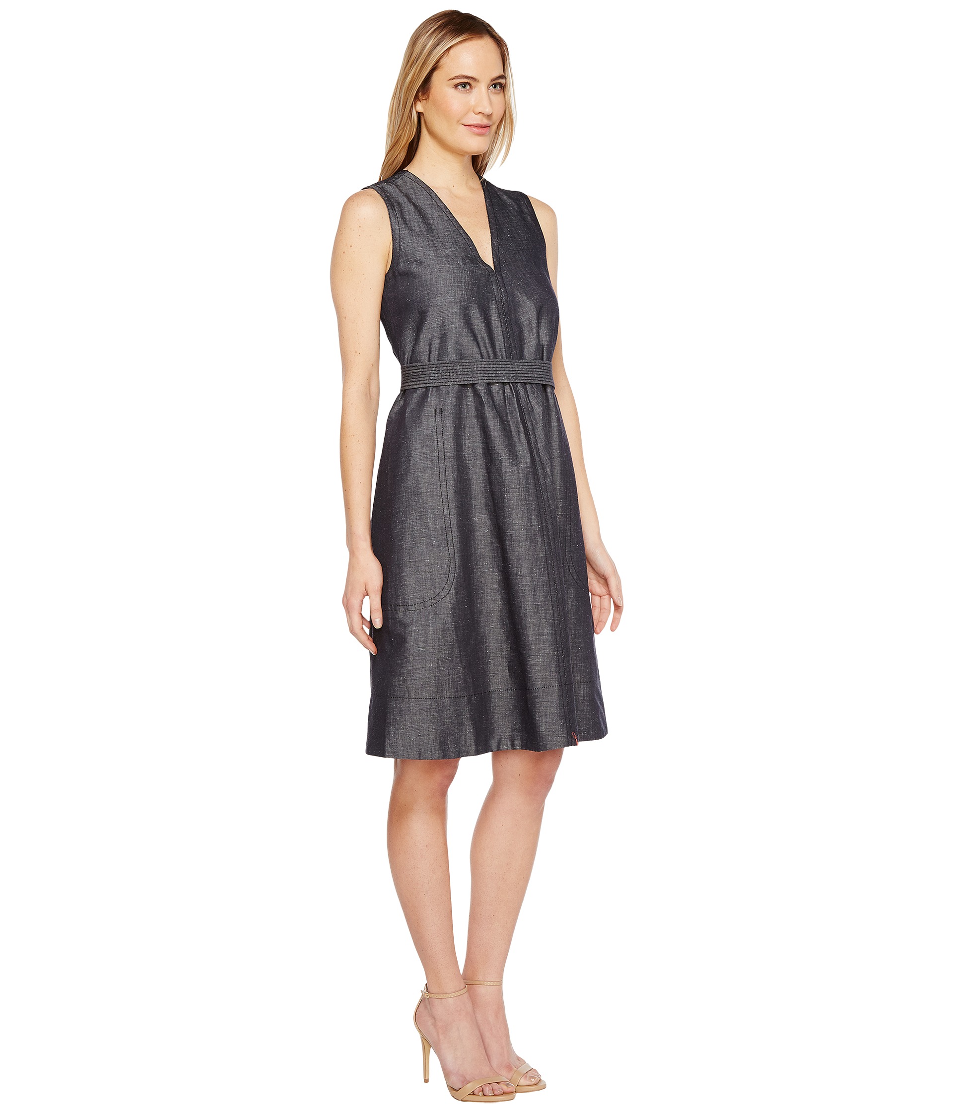ellen tracy belted fold dress zappos com free shipping ellen tracy size chart
