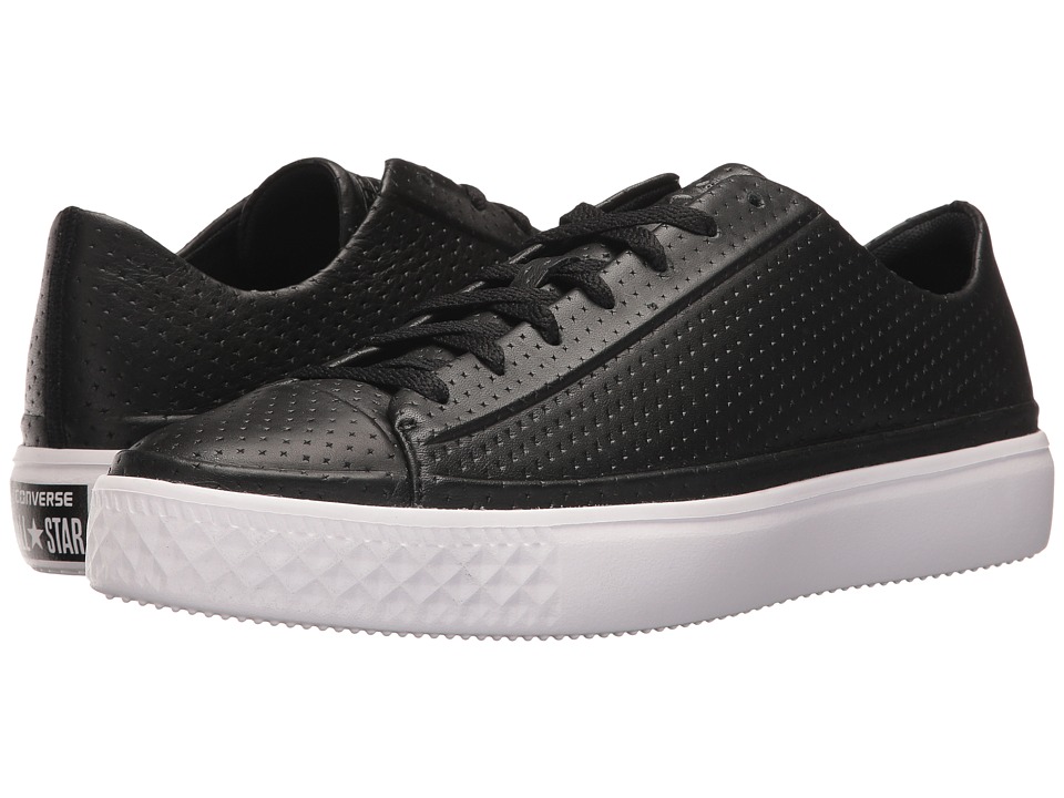 Converse Chuck Taylor All Star Modern Perforated Leather (Black/Black/White) Shoes