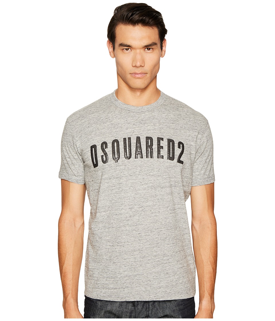 DSQUARED2 Crack/Shiny Print T-Shirt (Grey) Men