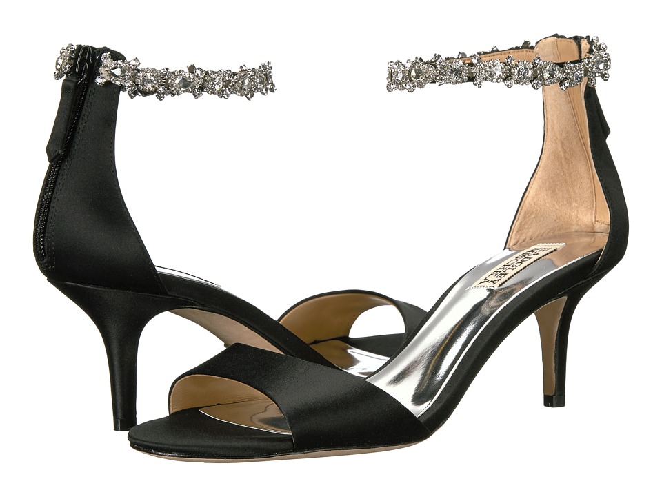 Badgley Mischka Geranium (Black Satin) High Heels