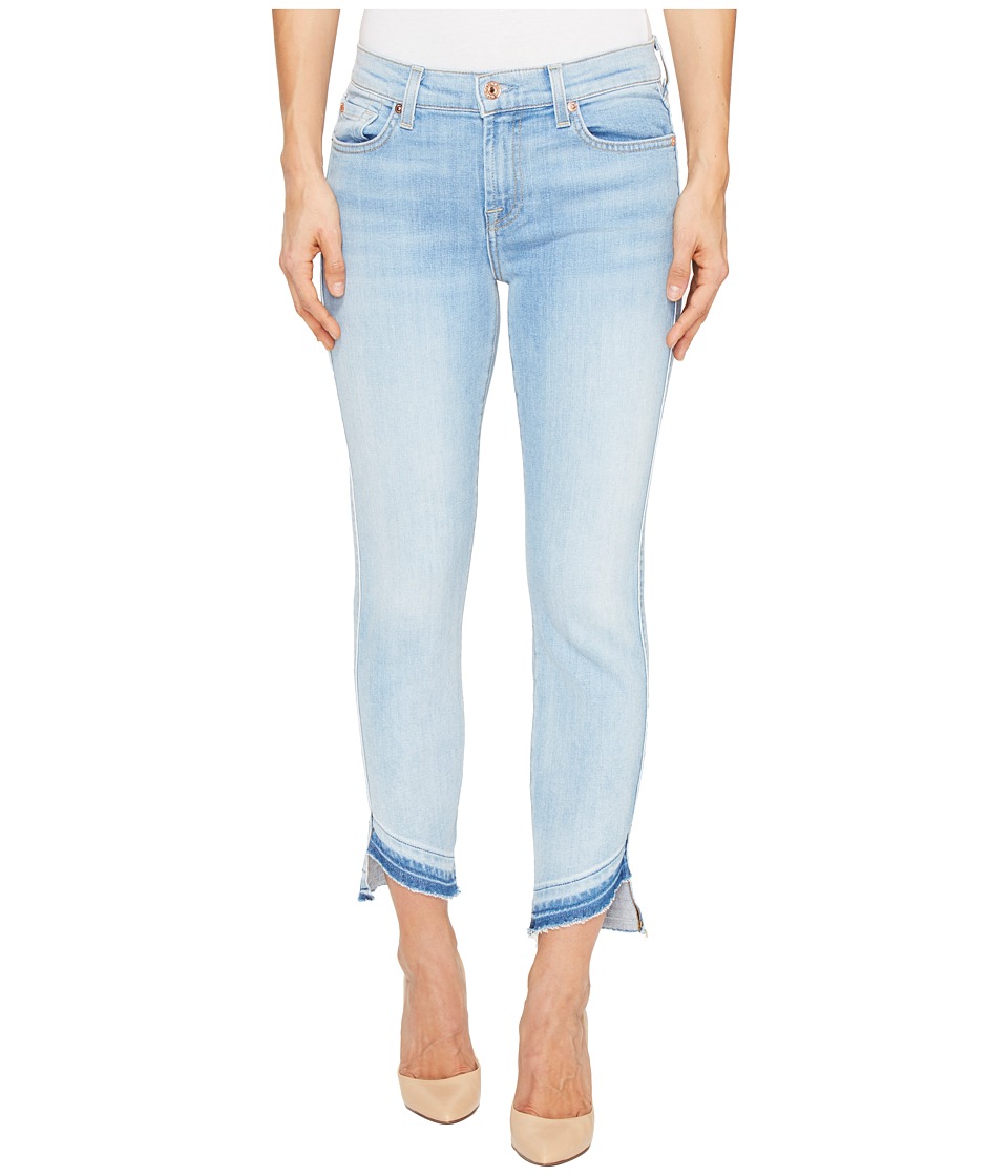 7 For All Mankind Roxanne Ankle w/ Angled Hem in Ocean Breeze (Ocean Breeze) Women