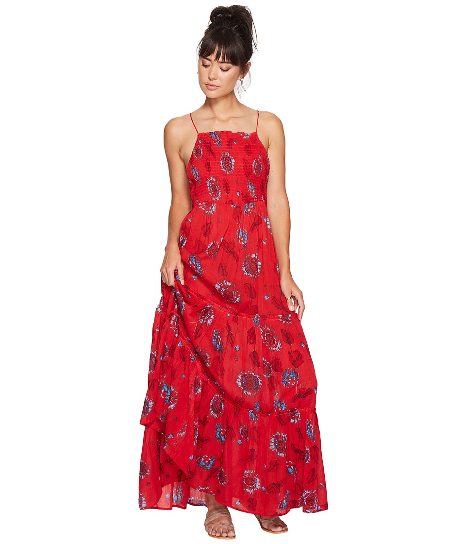 Free People Garden Party Maxi Dress (Red Combo) Women