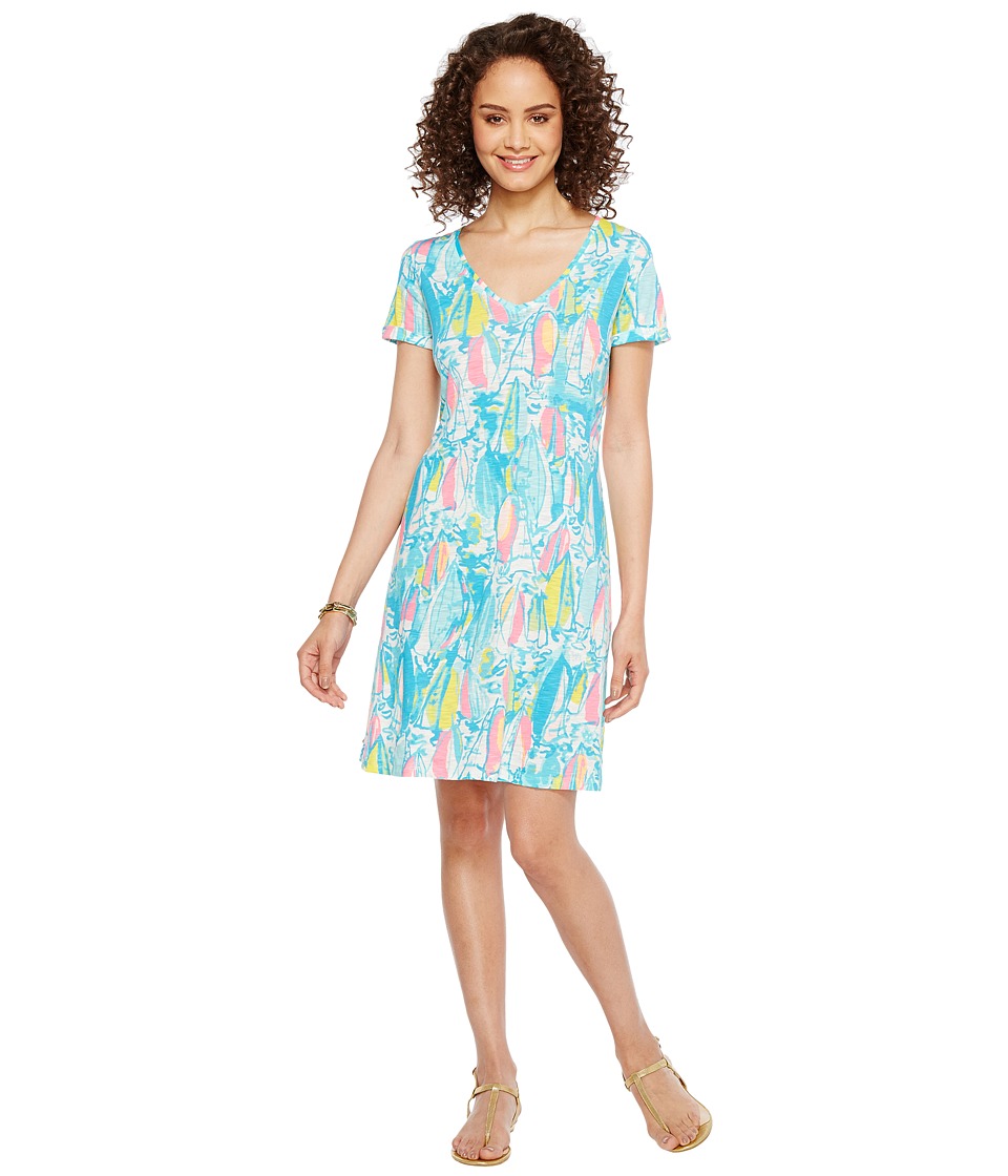 Lilly Pulitzer Jessica Short Sleeve Dress (Multi Beach and Bae Reduced) Women