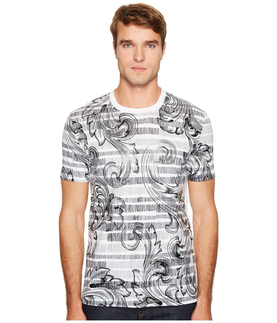Versace Collection Print T-Shirt (White/Black) Men