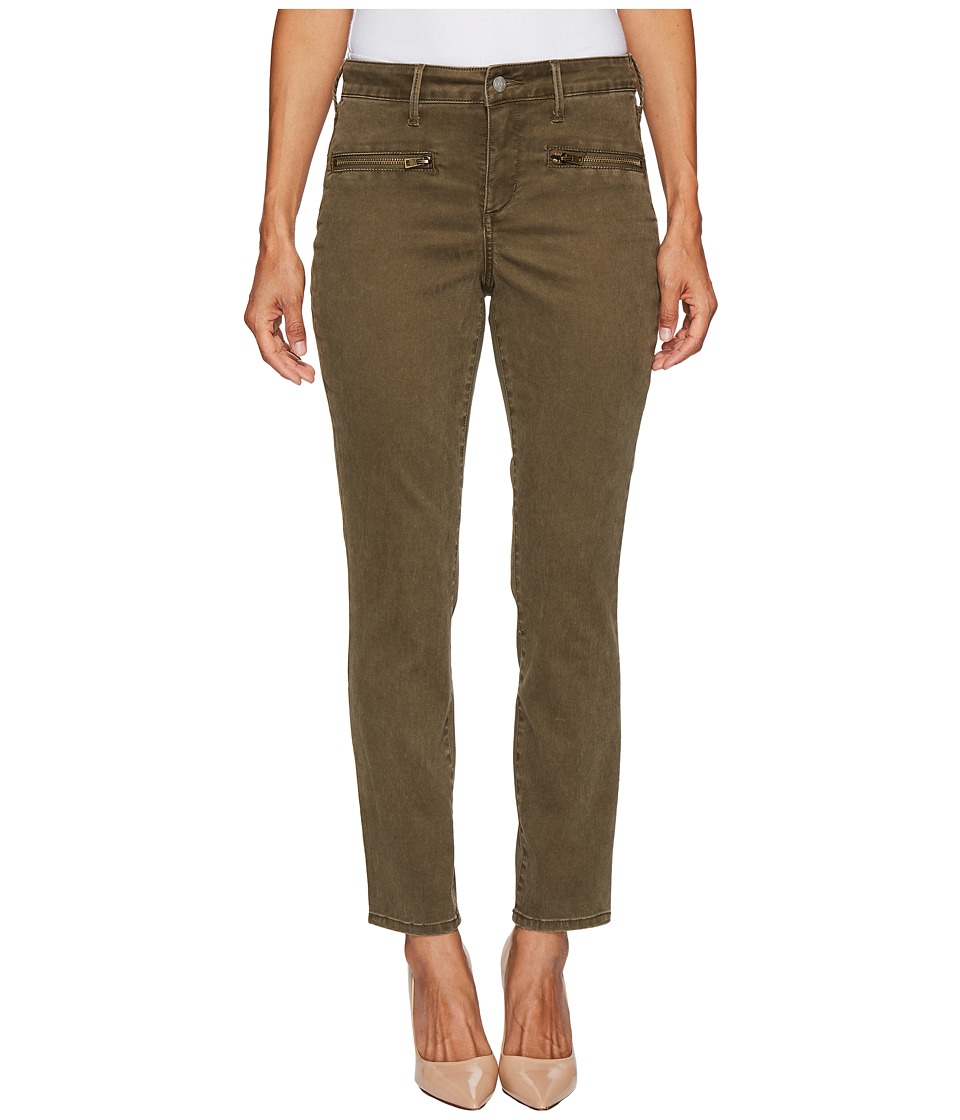 NYDJ Petite Petite Skinny Chino Pants w/ Zipper in Dry Sage (Dry Sage) Women