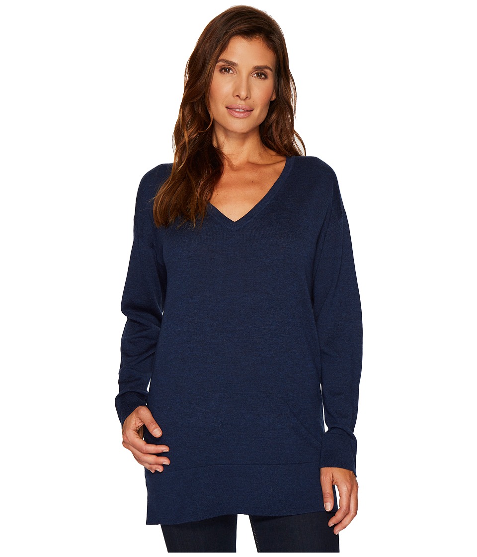 Pendleton Merino V-Neck Pullover (Baltic Blue) Women
