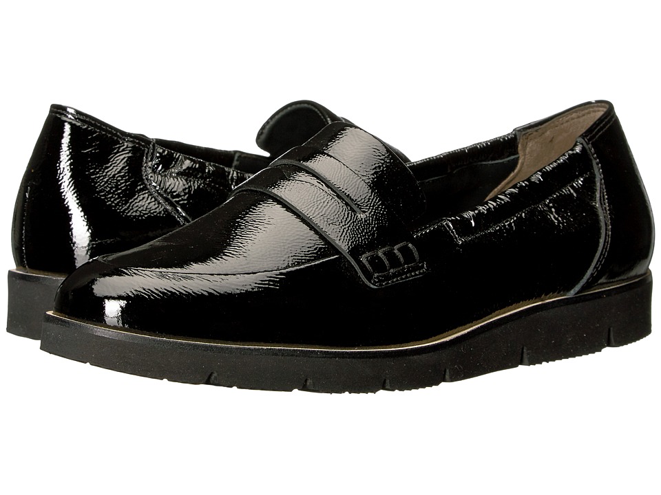 Paul Green Nico Loafer (Black Crinkled Patent) Women