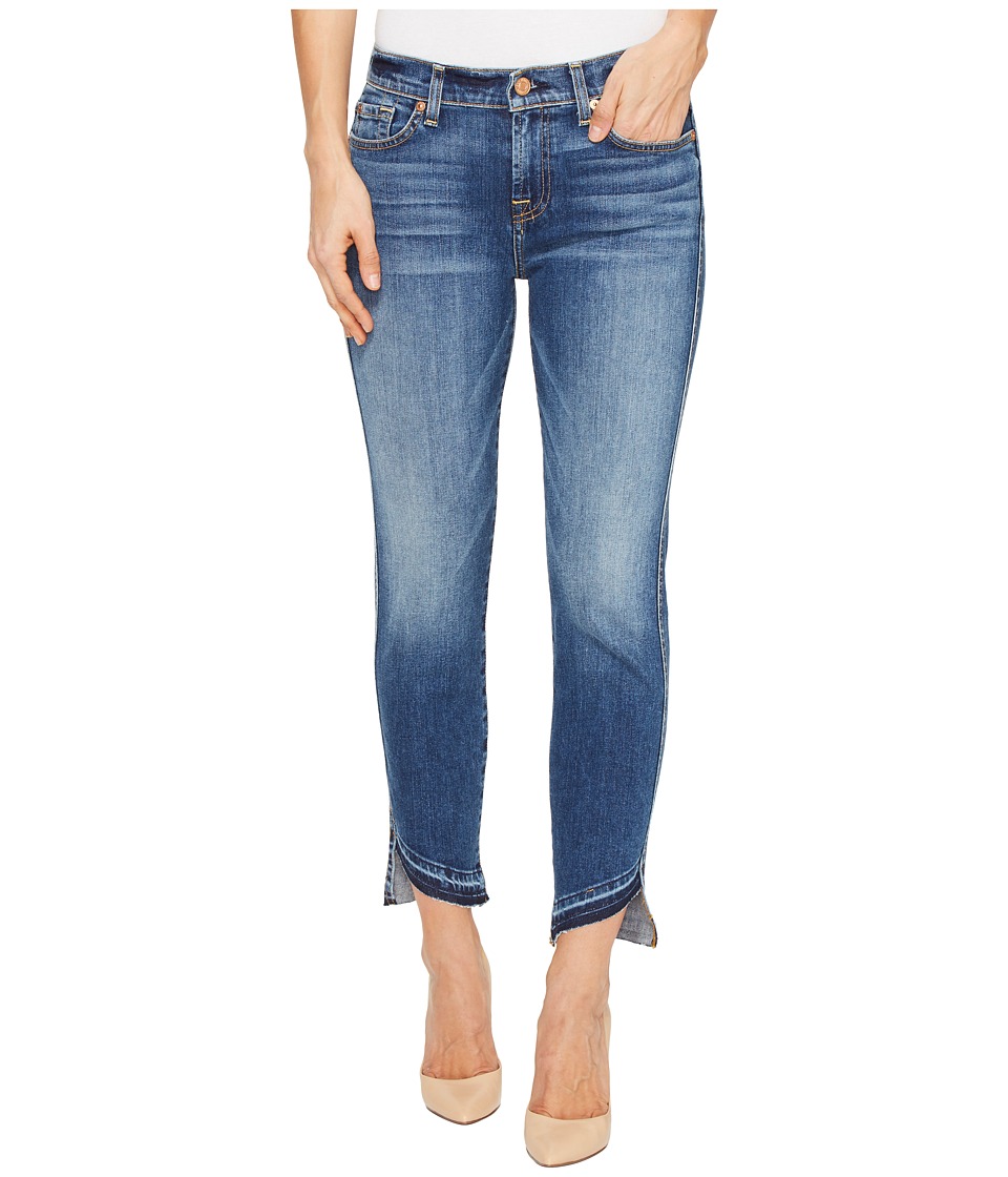 7 For All Mankind Roxanne Ankle w/ Angled Hem in Serratoga Bay (Serratoga Bay) Women