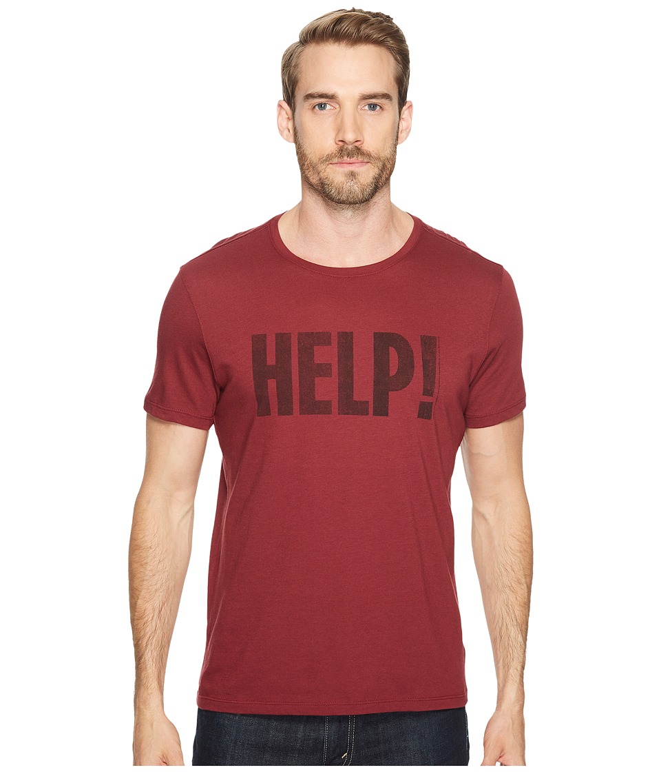 John Varvatos Star U.S.A. Help! Beatles Graphic T-Shirt K3179T2B (Oxblood) Men