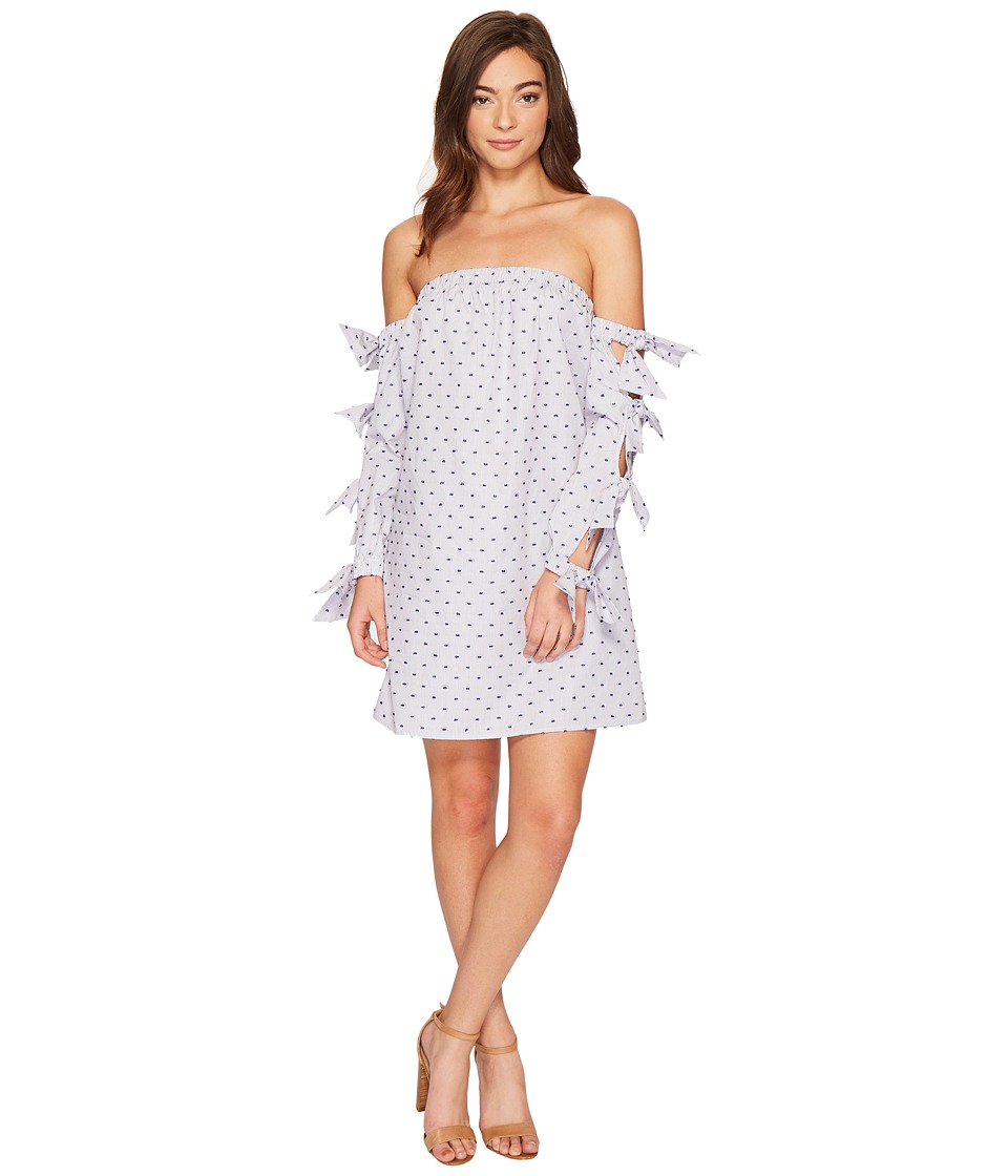 CeCe Kellan Off Shoulder Tie Sleeve (Marina Blue) Women