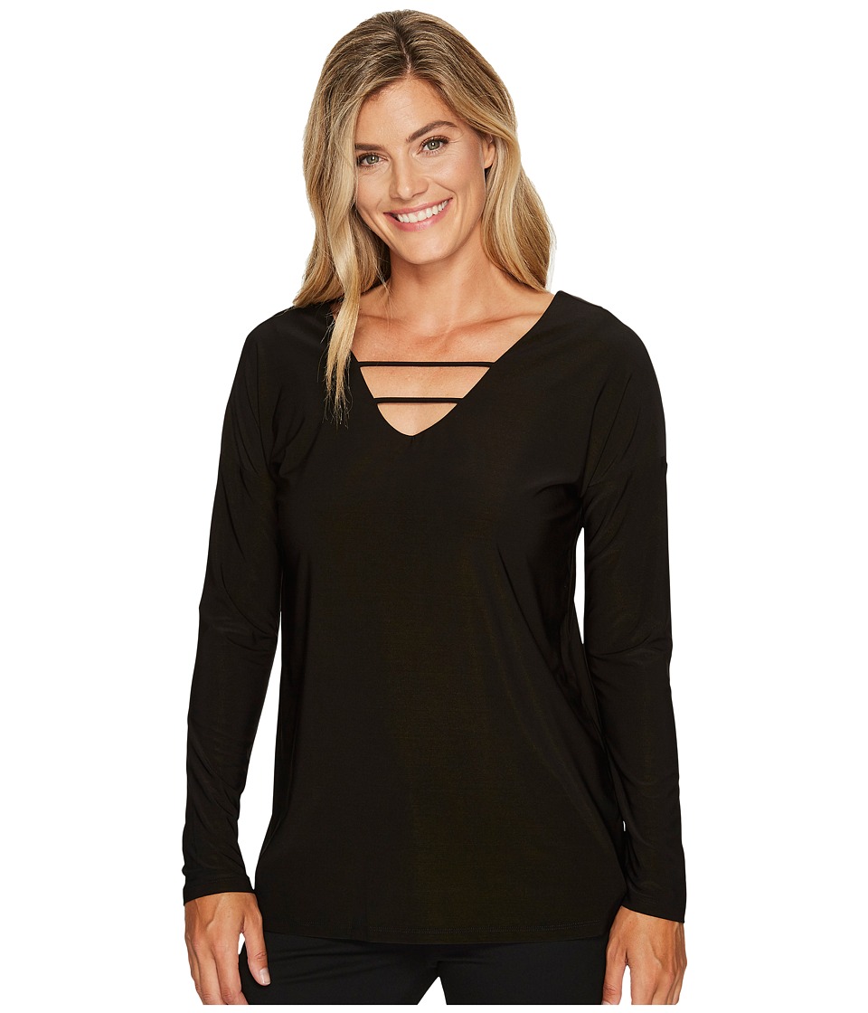 Tribal Travel Pack and Go Tunic w/ Ladder Detail (Black) Women