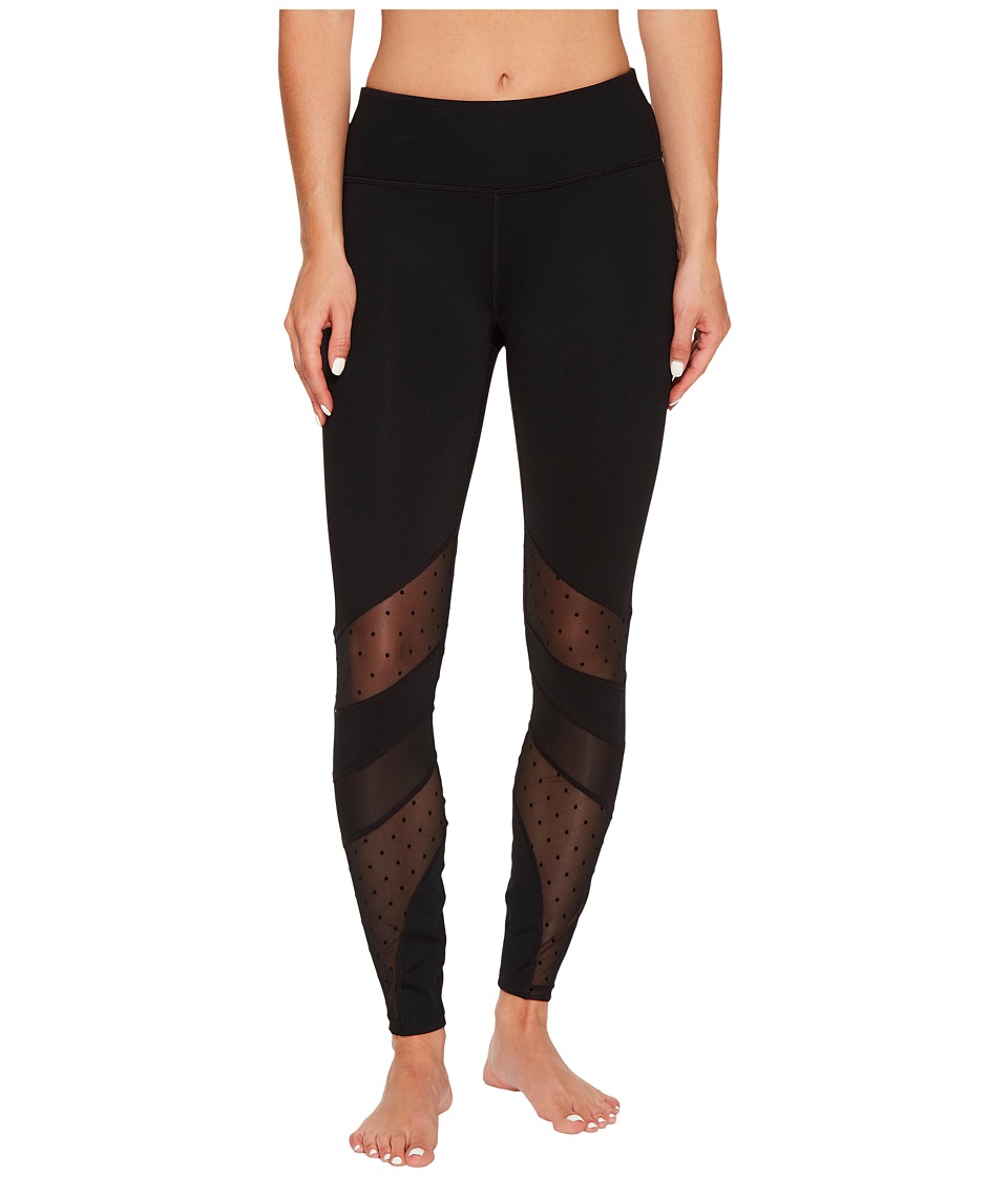 Ivanka Trump Mesh Active Leggings (Black/Black) Women