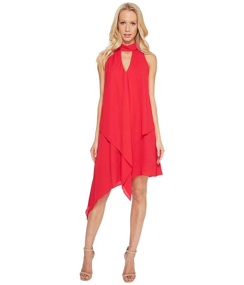 Maggy London Cascade Swing Dress (Pomegranate) Women