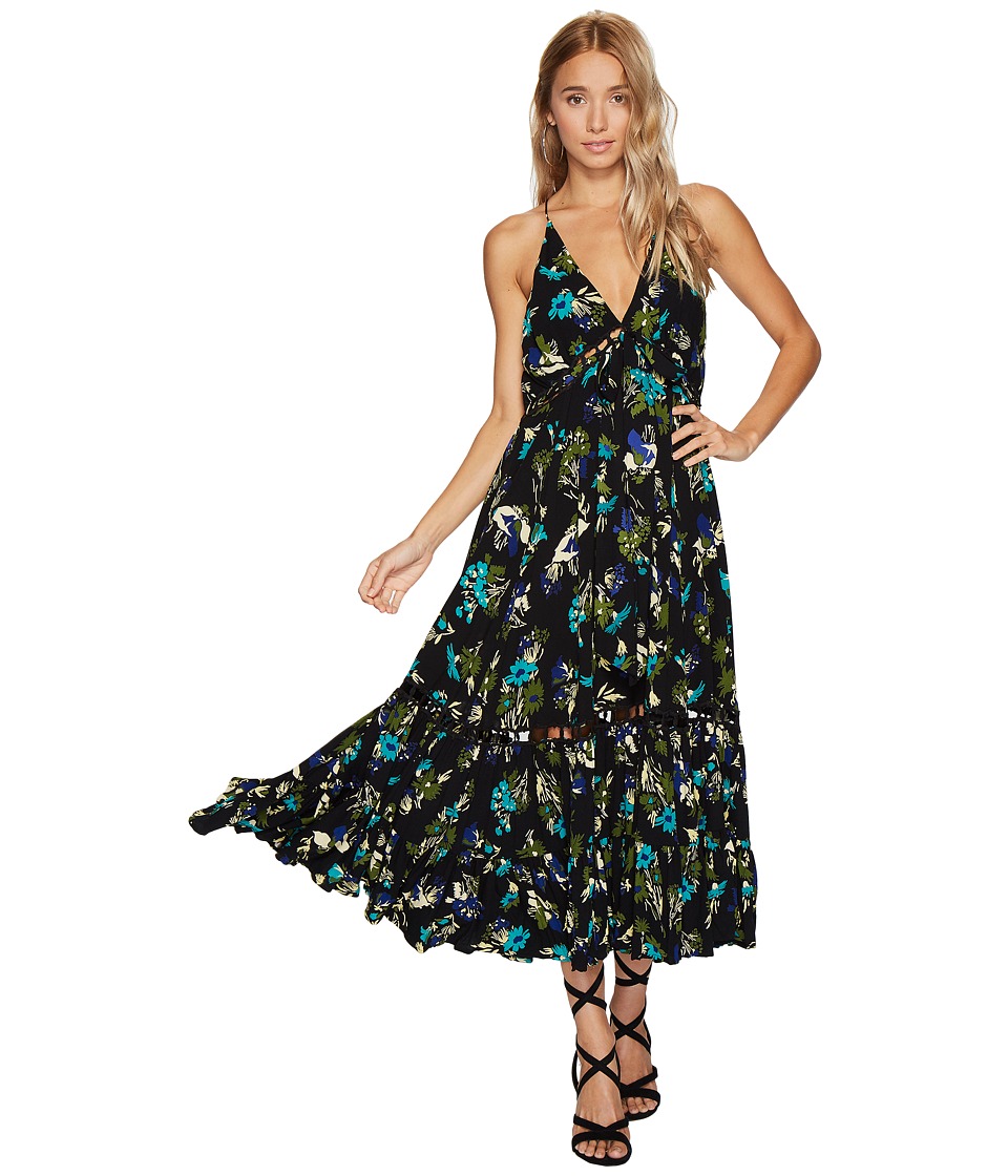 Free People Pages of Gold Maxi (Black Combo) Women