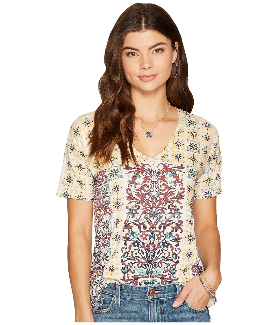 Lucky Brand Morrocan Tile Rug Tee (Multi) Women