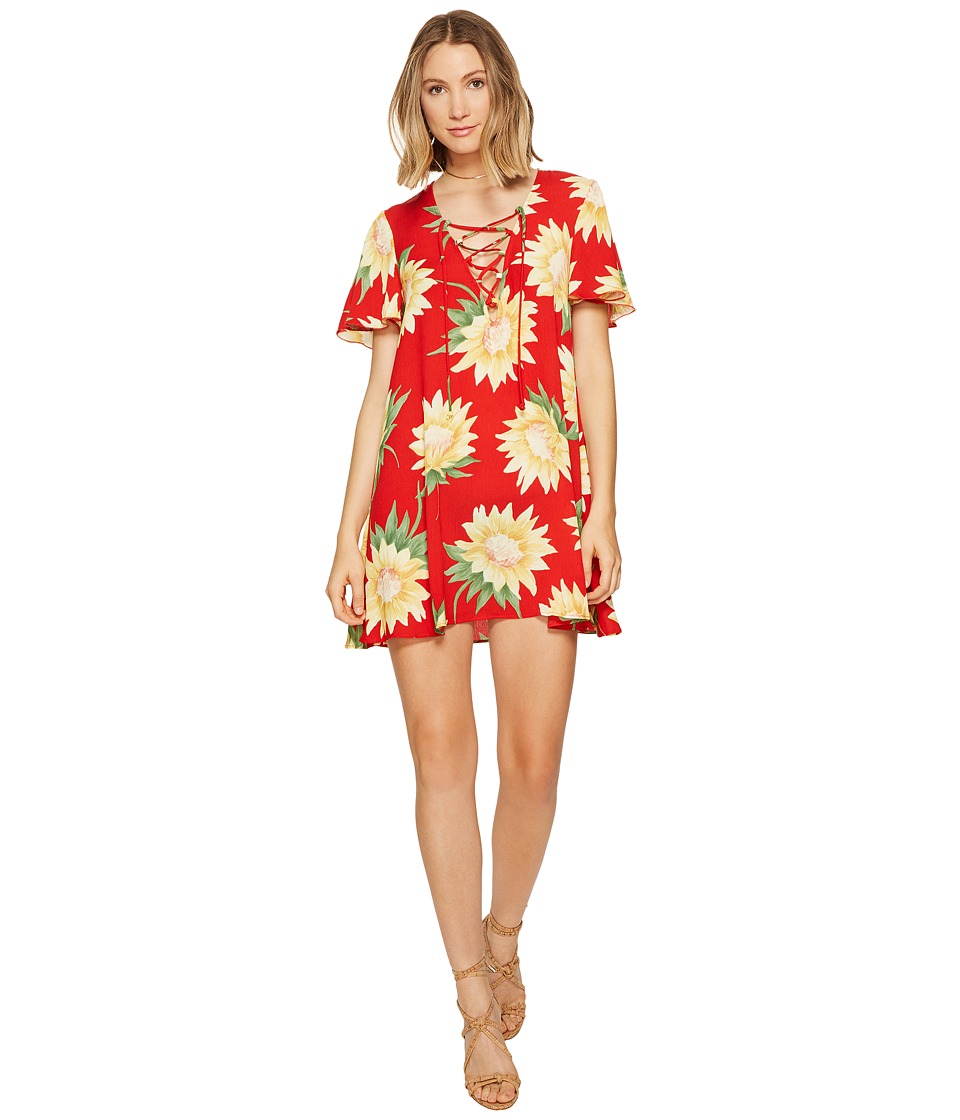 Show Me Your Mumu Kylie Lace-Up Dress (Sunflower Fields) Women
