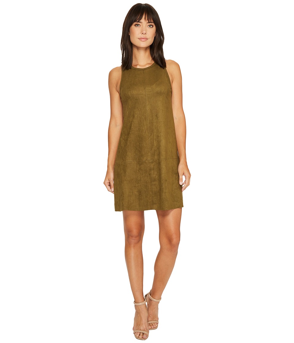 Karen Kane Faux Suede A-Line Dress (Sage) Women