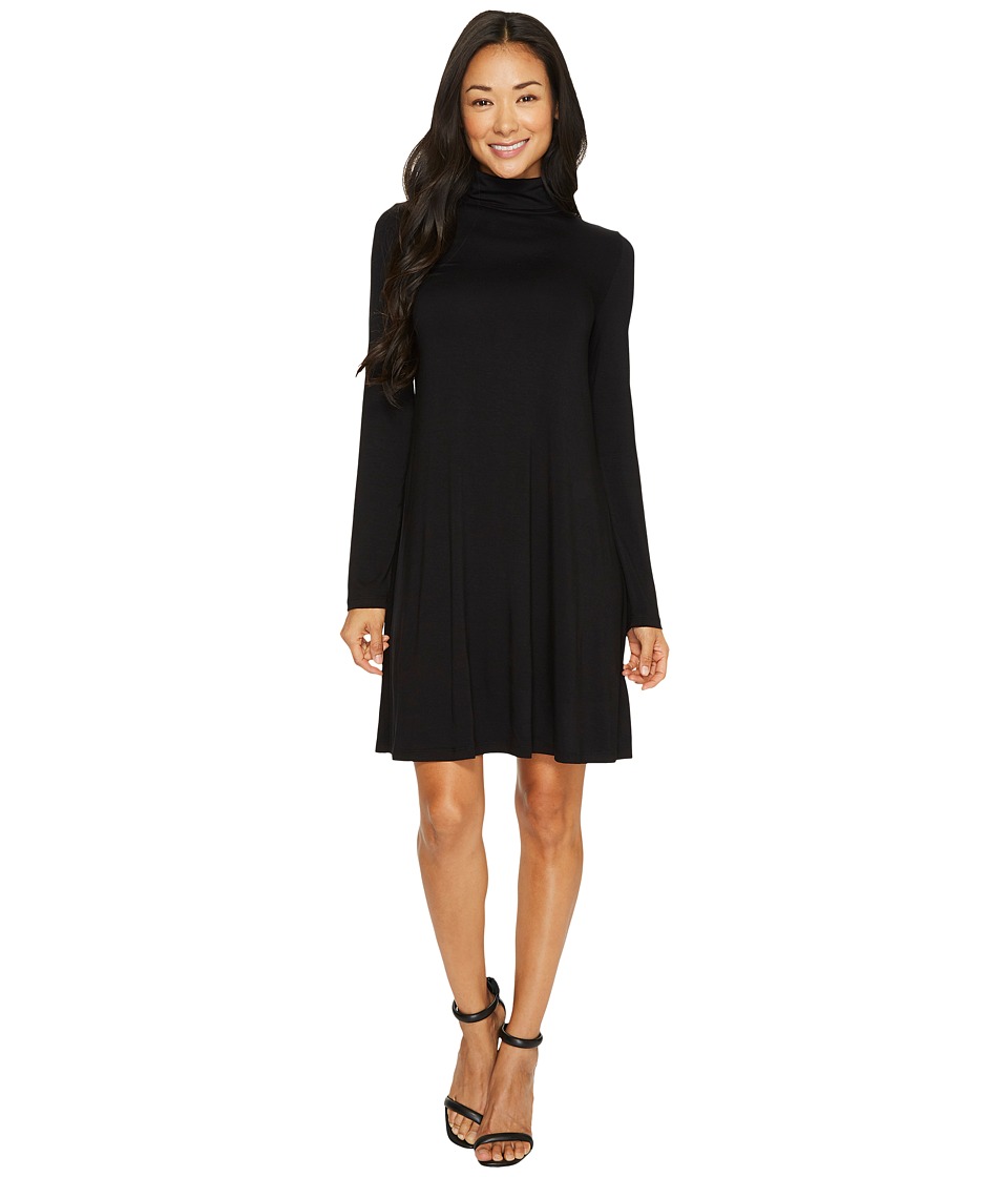 Karen Kane Long Sleeve Turtleneck Dress (Black) Women