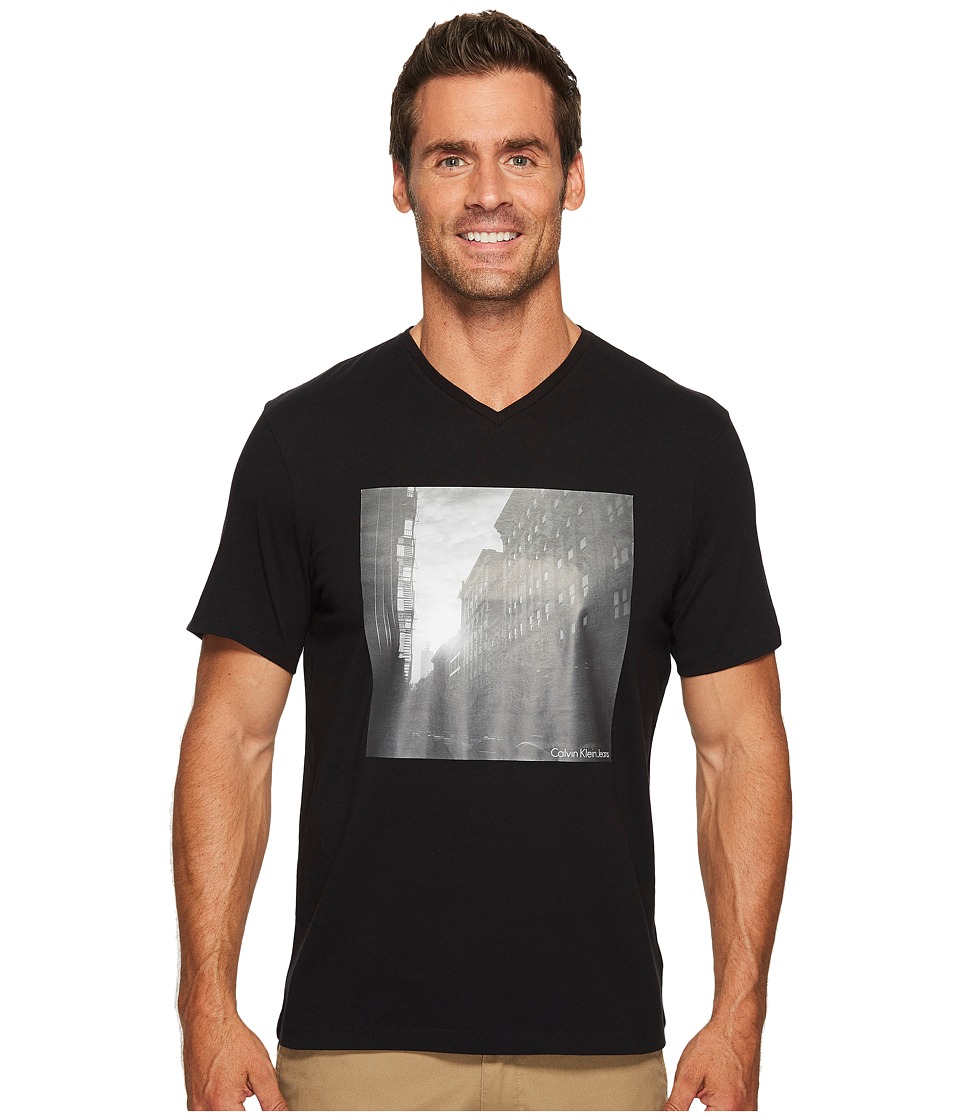Calvin Klein Jeans Soho V-Neck Tee (Black) Men