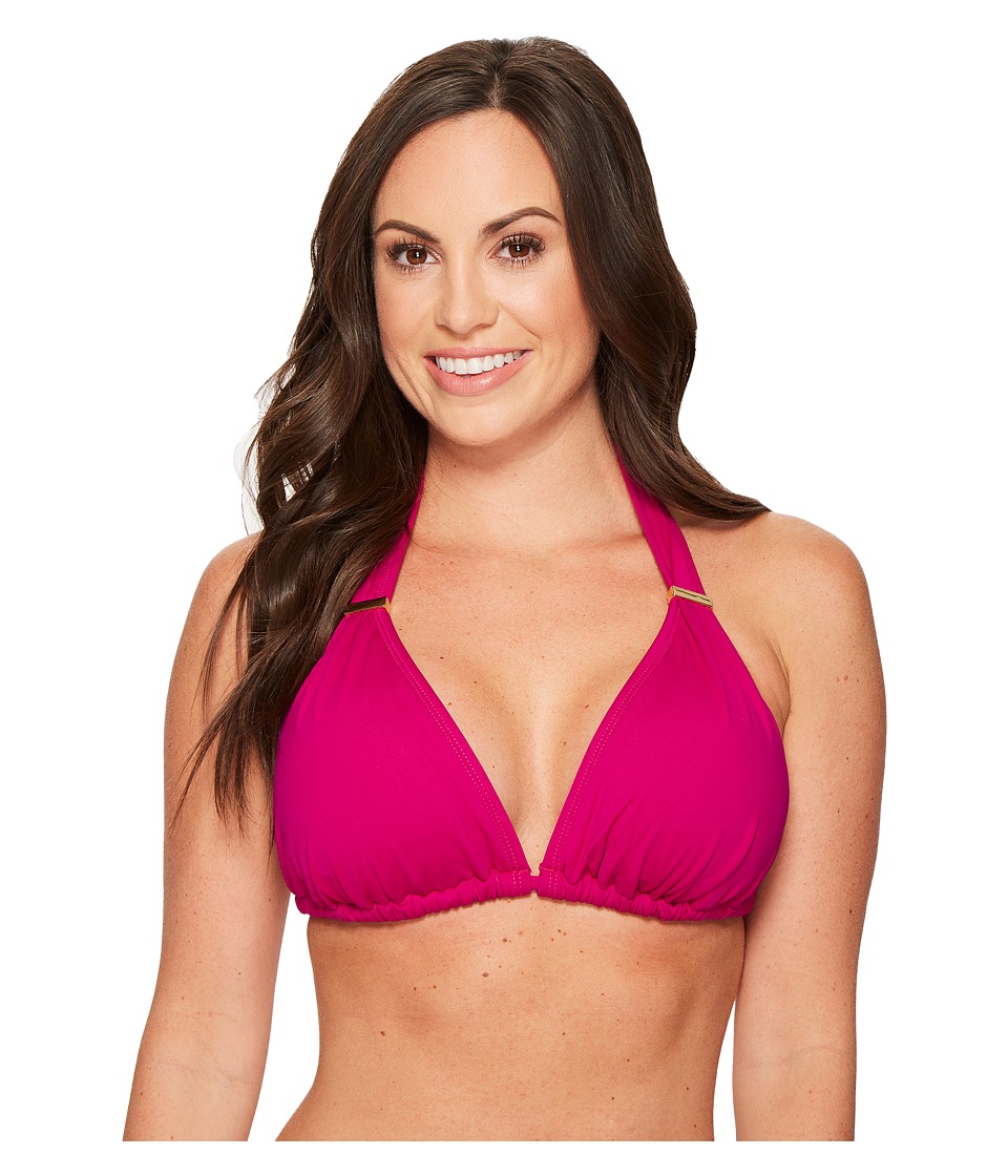 La Blanca Island Goddess Delux Halter Bra D-DD-E Cup (Magenta) Women