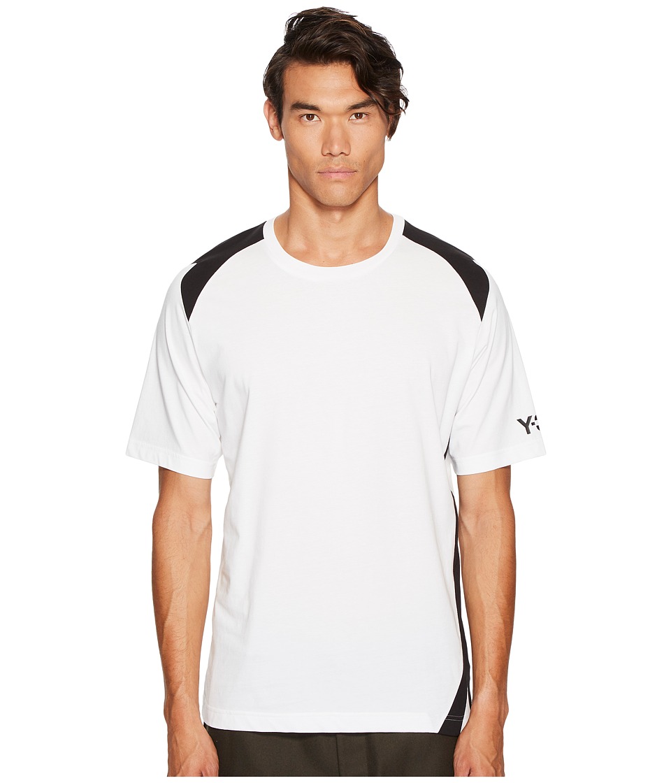 adidas Y-3 by Yohji Yamamoto 3-Stripes Short Sleeve Tee (White) Men