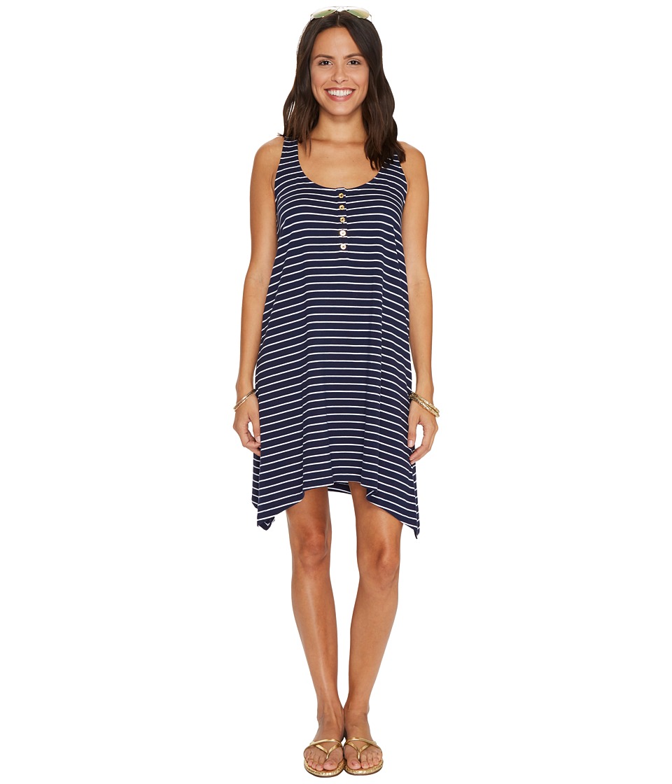 Lilly Pulitzer Jennalyn Dress (True Navy Palm Stripe) Women
