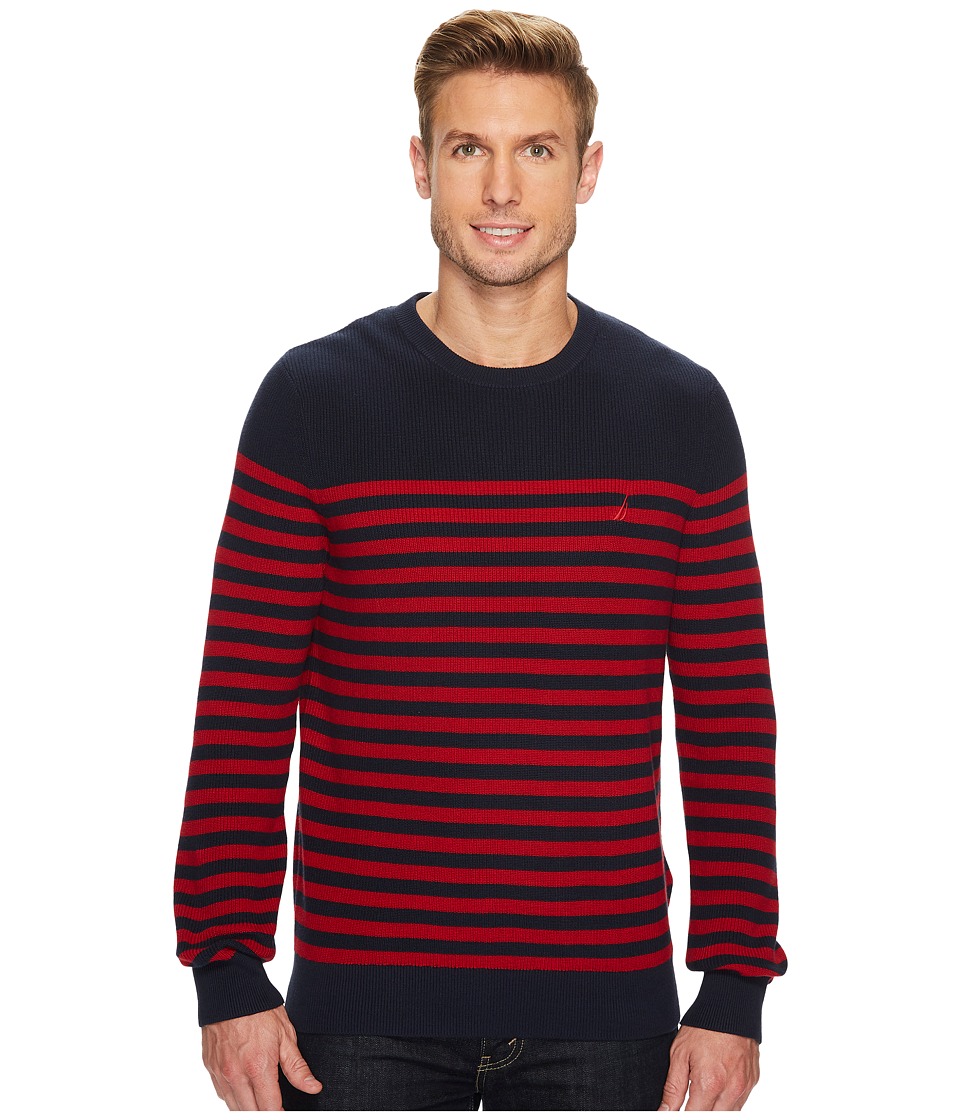 Nautica 12 Gauge Crew Bretton Sweater (Nautica Red) Men