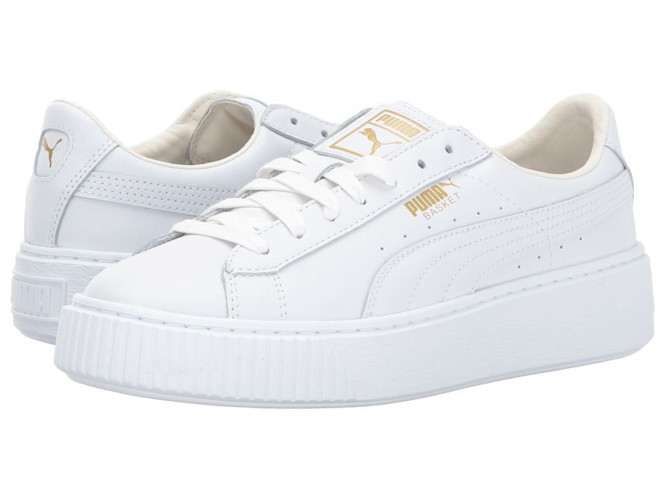 PUMA Basket Platform Core (Puma White/Gold) Women