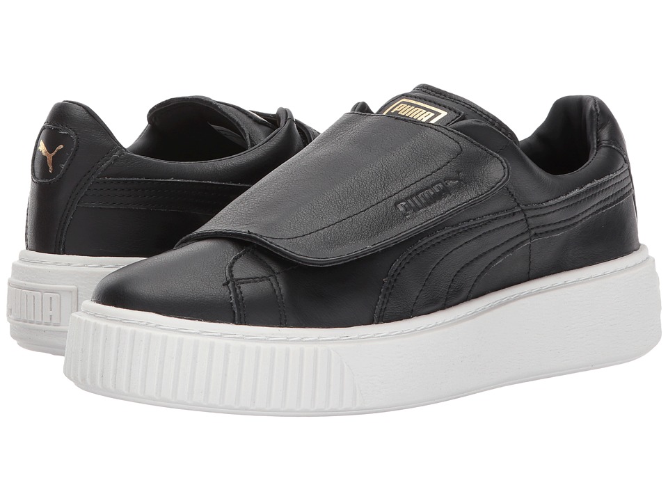 PUMA Basket Platform Strap (Puma Black/Puma White) Women